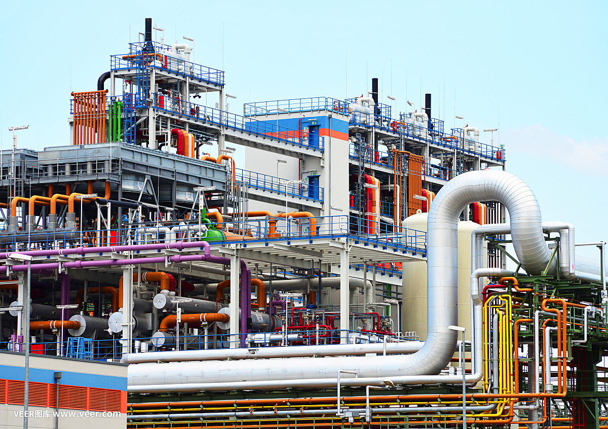 化學工業(yè)。制造化學產(chǎn)品的工廠。建筑和設備